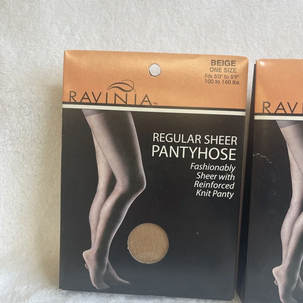 Ravinia Regular Sheer Pantyhose Beige‎ One Size Fashionably Sheer Reinforced